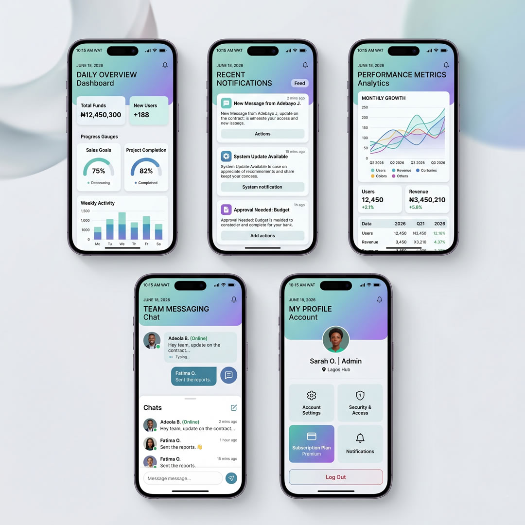 Mobile App Screens